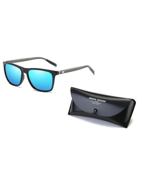 Bestyday Набор поляризованные солнцезащитные очки с защитой от ультрафиолета для и 3 категории защиты футляром хранения Черно-голубой
