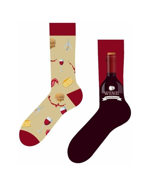 carnavalsocks Высокие разноцветные носки с принтом Красное вино