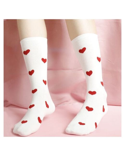 Sova Дизайнерские носки высокие с принтом Сердечки 36-43 размер
