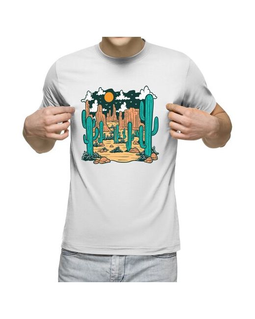 US Basic футболка Кактусы в пустыне L меланж