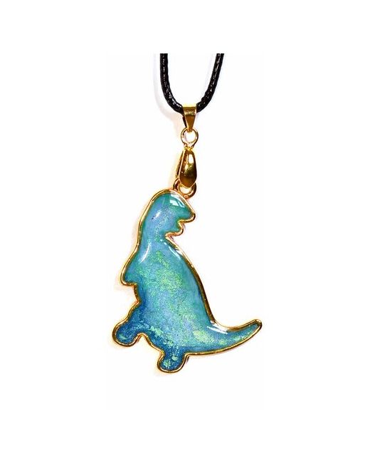 Синичкина шкатулка Кулон/подвеска Динозавр ручной работы из эпоксидной смолы подарок