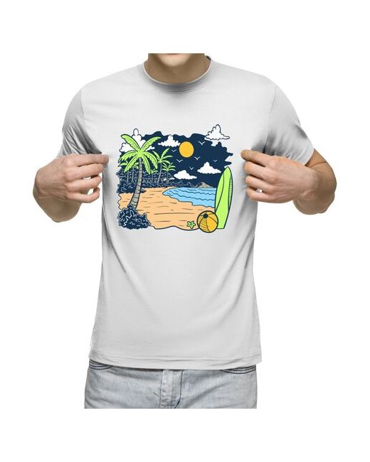 US Basic футболка Пляжный пейзаж L