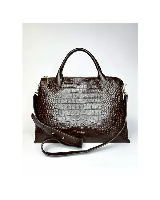 Richezza крокодиловая сумка тоут в деловом стиле из мягкой натуральной кожи формат а4