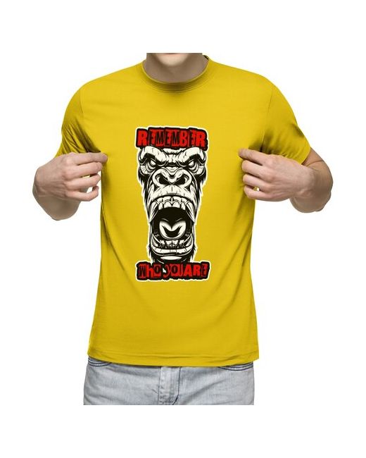 US Basic футболка обезьяна морда лицо надписи горилла M темно-