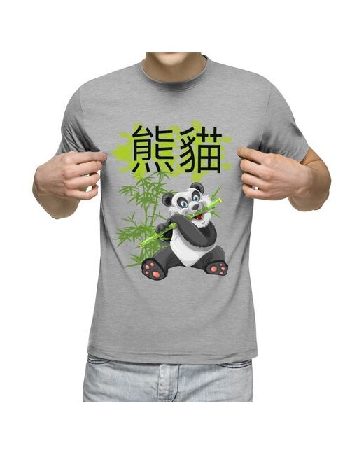 US Basic футболка Бамбуковый мишка панда 2XL меланж
