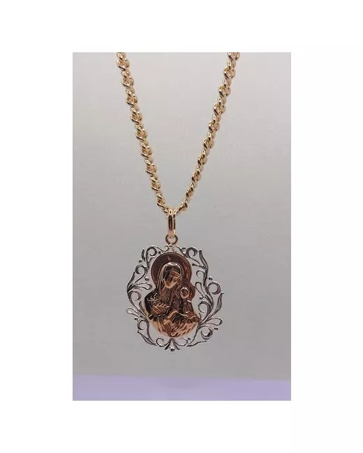 Fallon jewelry Бижутерия под золото Цепь с кулоном Богородица медсплав