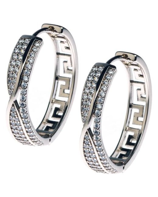 Xuping Jewelry Бижутерия серьги кольца длинные висячие сережки под серебро с фианитами Xuping