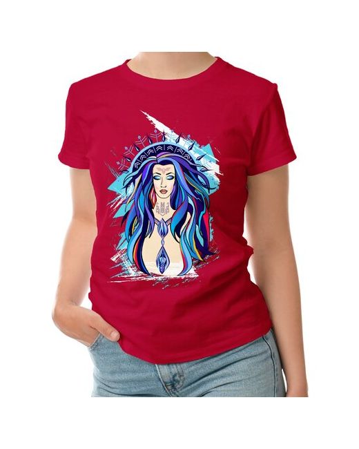 Roly футболка Портрет фэнтэзи девушки с цветными волосами M
