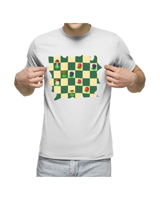 US Basic футболка Летние шахматы битва грибы и ягоды L