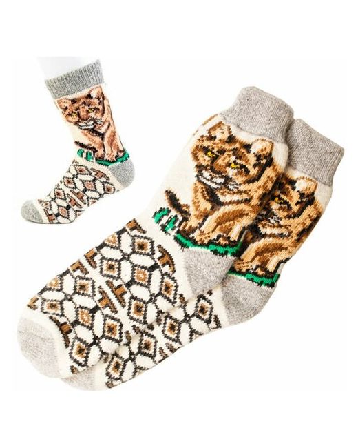 Рассказовские (тамбовские) носки Тамбовские шерстяные носки Львёнок размер 41-44