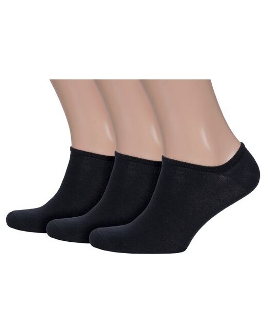 Брестские Комплект из 3 пар мужских носков БЧК рис. 000 черные размер 27 43