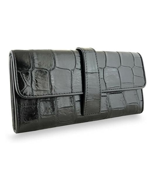 Exotic Leather Современное портмоне на кнопке из настоящей кожи крокодила