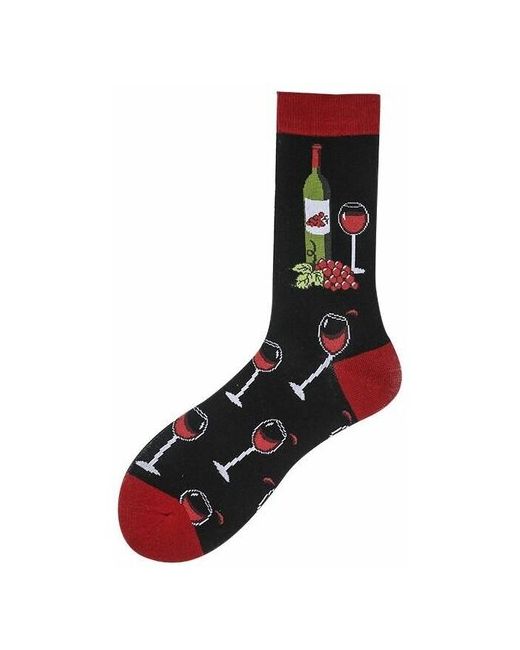 2Beman Носки носки унисекс цветные с вином черно-бордовые р.38-44