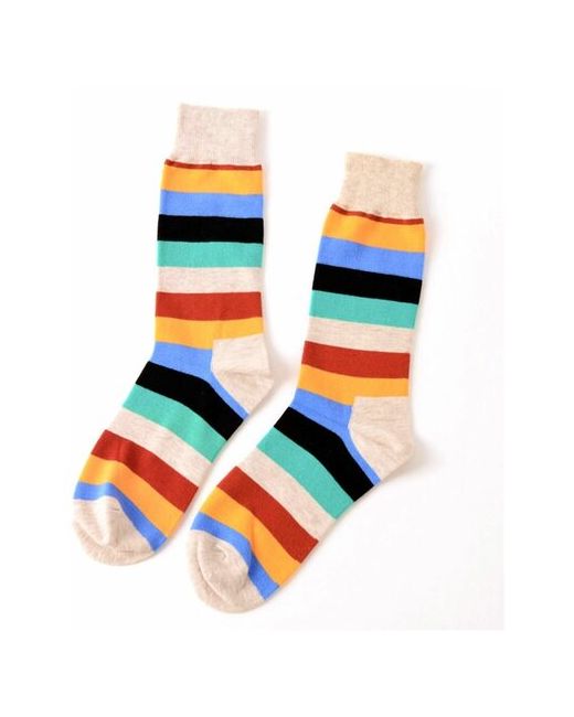 2Beman Носки носки в разноцветную полоску бежевых тонах размер 39-45