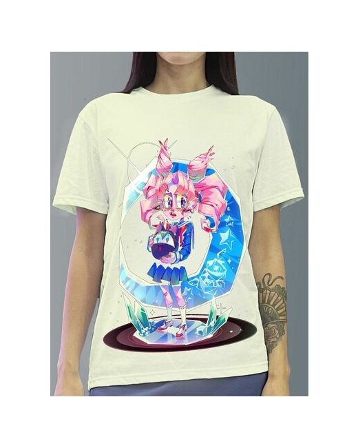 Будь на стиле Футболка молочный оттенок из хлопка с DTF рисунком Аниме Sailor Moon 1148