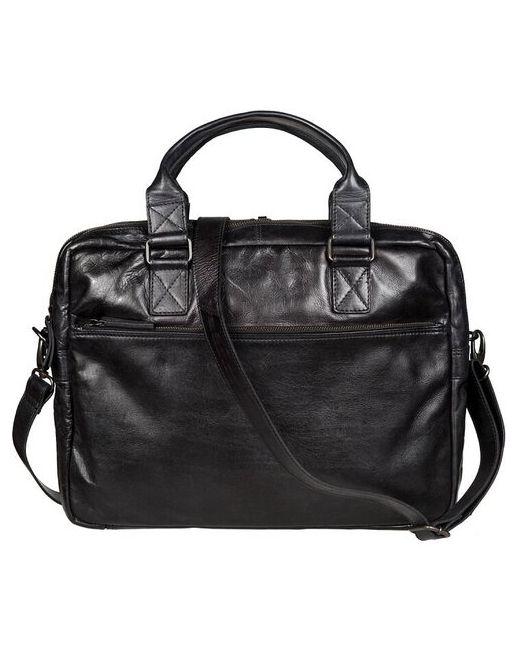 Gianni Conti Бизнес-сумка 4101283 black А4 формата горизонтальная с ручками черная