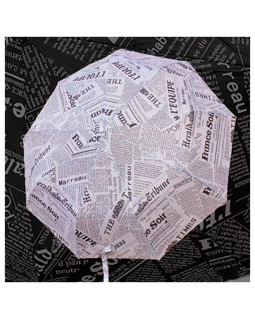 Не определен Зонт унисекс Автоматический зонт Крафтовый бежевый принт Высота 58 см диаметр 100 h d