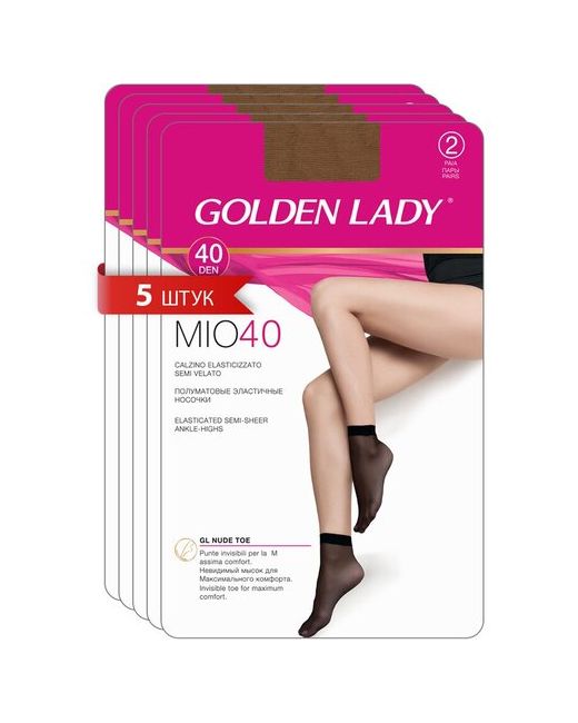 GoldenLady Носки MIO 40 синтетические упаковка 2 пары набор 5 упаковок размер 0 Nero