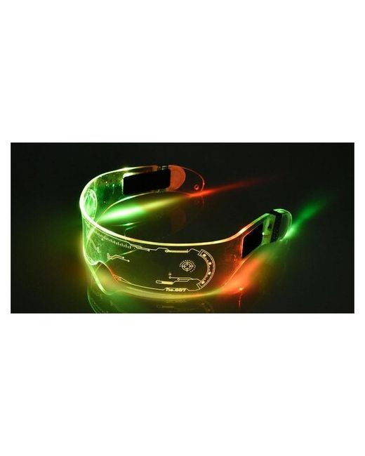 Mrm Светодиодные очки power Стиль Киберпанк 3 режима свечения 7 цветовых комбинаций