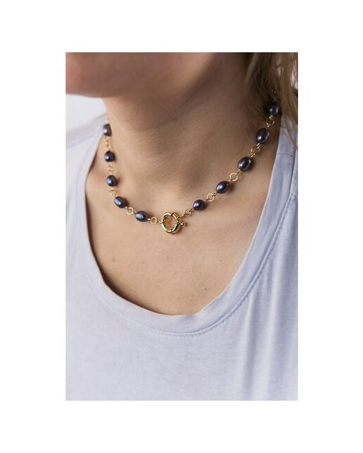Carolon Чокер ожерелье для Стильный чокер на шею Ожерелье из перламутрового жемчуга 36 см