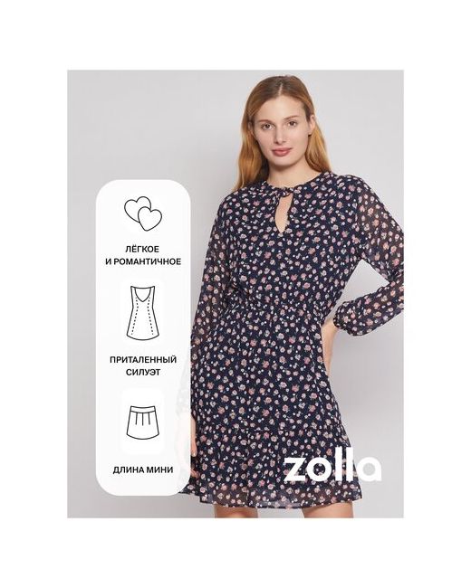 Zolla Шифоновое платье с цветочным принтом размер XXL