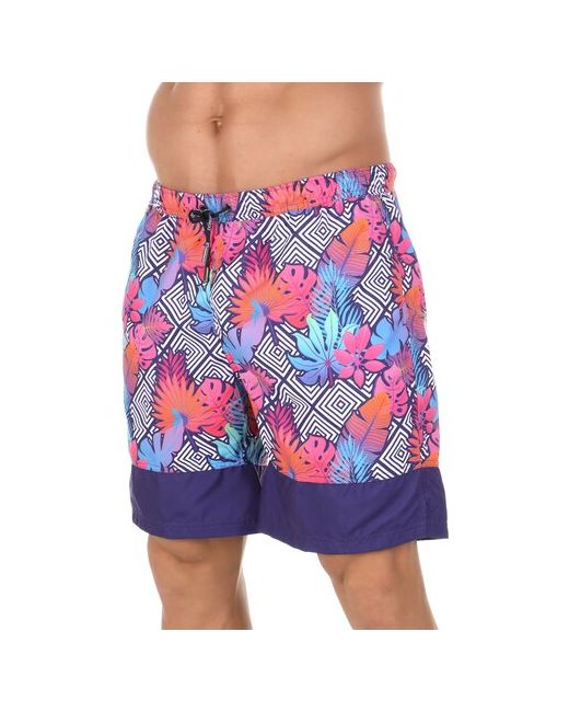 Doreanse шорты для плавания баклажановые с разноцветным принтом 3823 XXL 52
