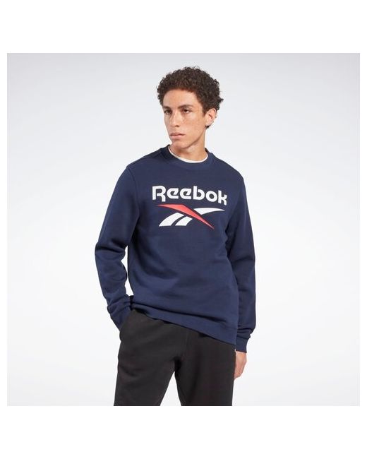 Reebok Толстовка Identity Fleece Stacked Logo Crew Sweatshirt XLдля