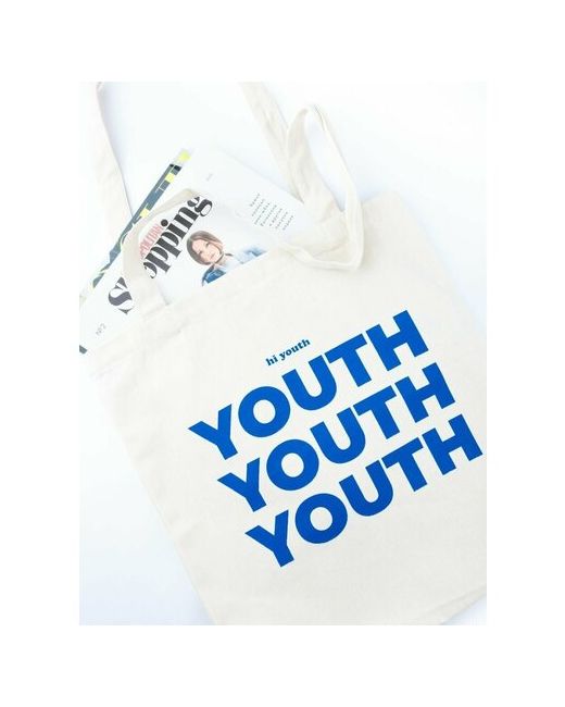 Keks Сумка шоппер с надписью принтом Молодость Youth