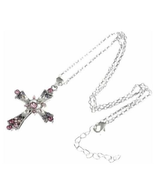Филькина Грамота Ожерелье с подвеской в виде креста кристаллами