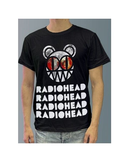 Будь на стиле Футболка черная из хлопка с DTF рисунком музыка Radiohead 1294