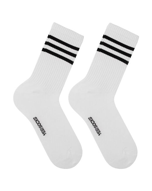 Yes!Socks Три полоски черные на белом жен