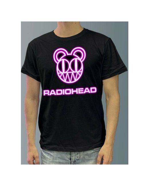 Будь на стиле Футболка черная из хлопка с DTF рисунком музыка Radiohead 1292
