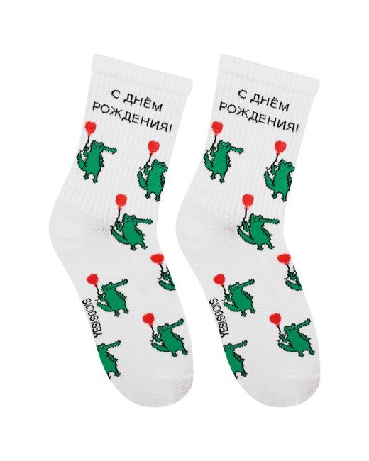 Yes!Socks С днем рождения крокодил с шариком муж