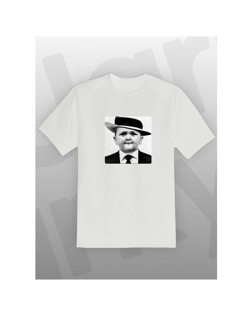 Jarky Стильная футболка с принтом Хасбик в шляпе Базовые оверсайз размеры надпись со смыслом Хлопок