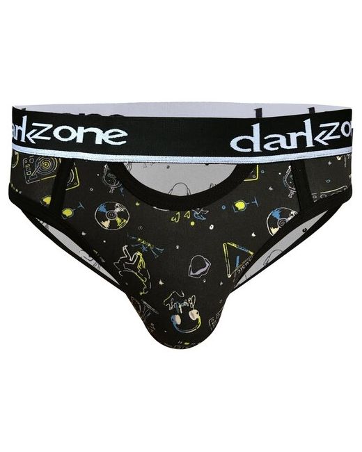 Darkzone трусы брифы с вырезом черные принтом DZN6265 M 46