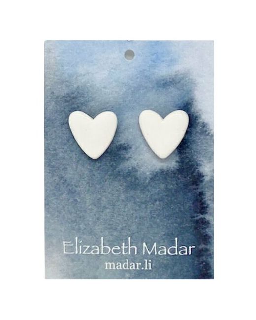 Elizabeth Madar Серёжки-гвоздики Сердечки