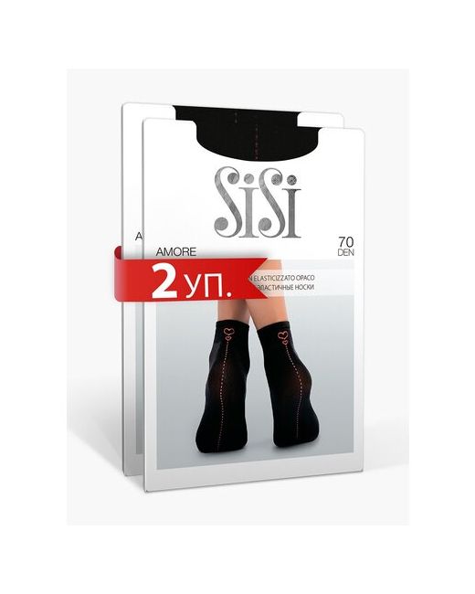 Sisi Носки AMORE 70 den комплект 2 пары непрозрачные носочки из микрофибры размер единый Mosto