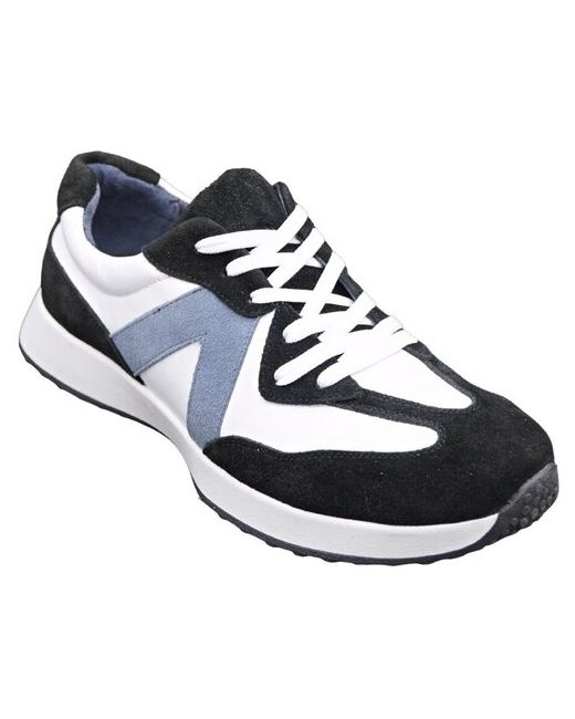 Kirzachoff 300-41 Кроссовки белые черные кожаная обувь