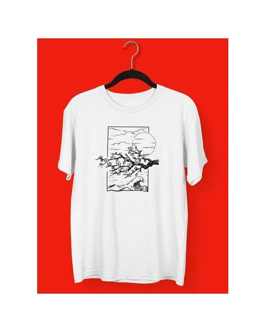 shulpinchik Оверсайз футболка с аниме сакура Япония принт рисунок