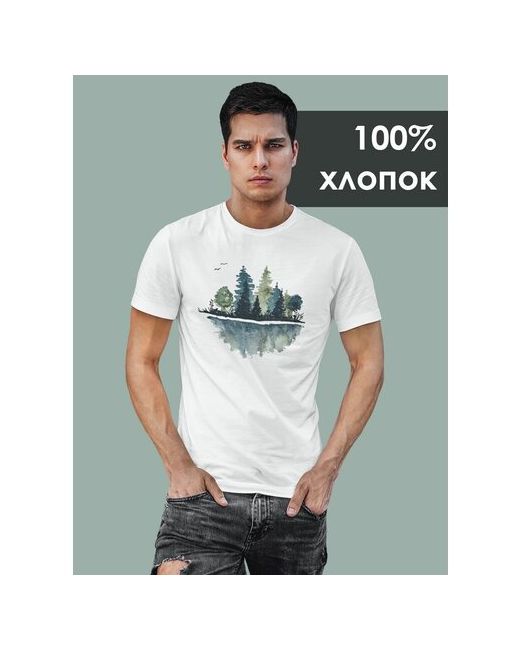 shulpinchik футболка оверсайз с принтом лес природа
