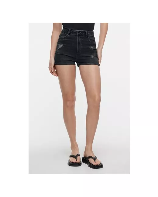 Befree Шорты мини джинсовые рваные с подворотами 2231003703-50-L черный размер L
