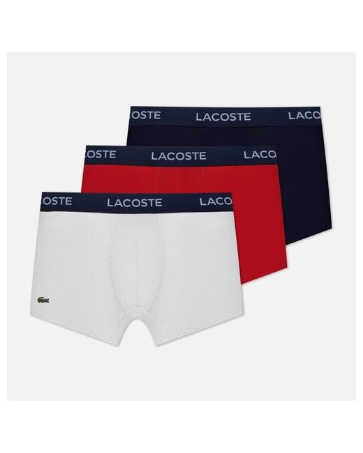Lacoste Комплект мужских трусов Underwear Microfiber Trunk 3-Pack комбинированный Размер M