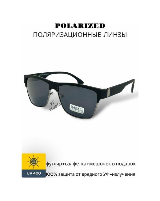 Marx Солнцезащитные очки c поляризацией черные линзы оправа черная матовая.