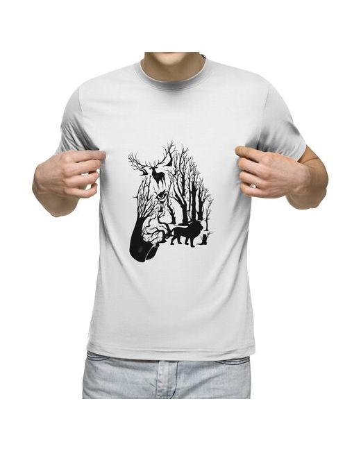 US Basic футболка Голова зебры из разных животных деревьев M
