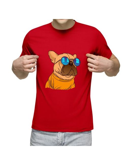 US Basic Мужская футболка Собака в очках L