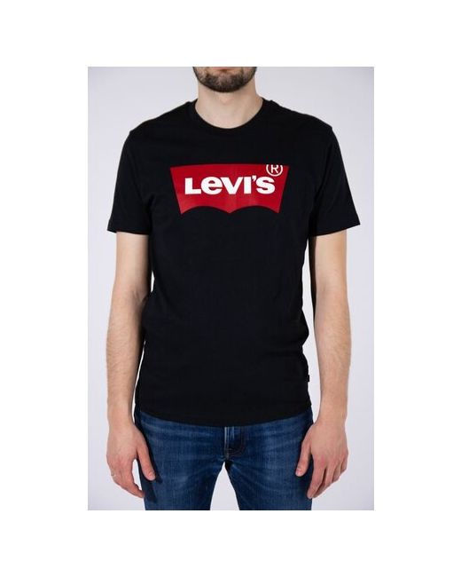 Levi's® черная футболка с логотипом Logo Black Crew Neck T-shirt.