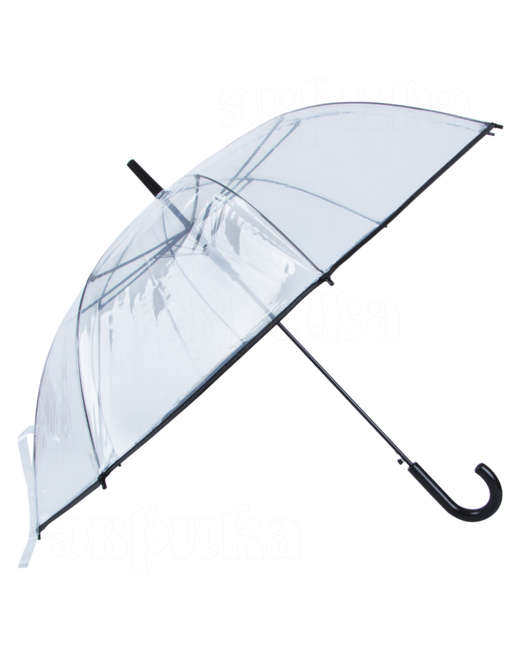 ЭВРИКА подарки и удивительные вещи Зонт Прозрачный 8 спиц кайма Эврика зонт трость диаметр купола 100 см