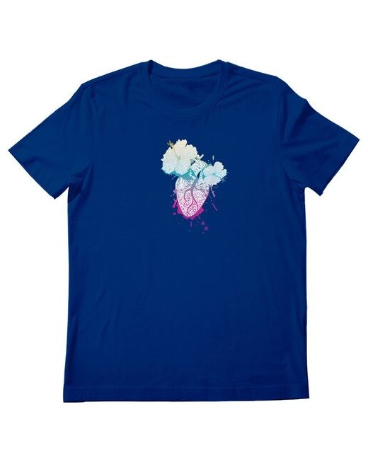Roly футболка Человеческое сердце с цветами гибискуса XL