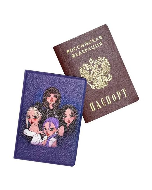 Keks Обложка чехол на паспорт Блэк Пинк Black Pink