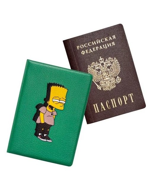 Keks Обложка чехол на паспорт Барт Симпсон Bart Simpson